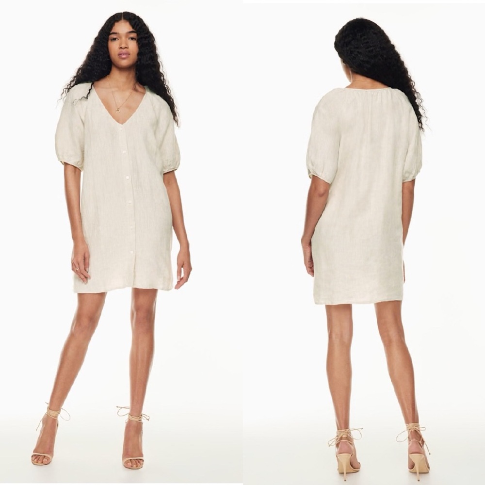 Aritzia Wilfred Aperitif Beige Linen Dress
